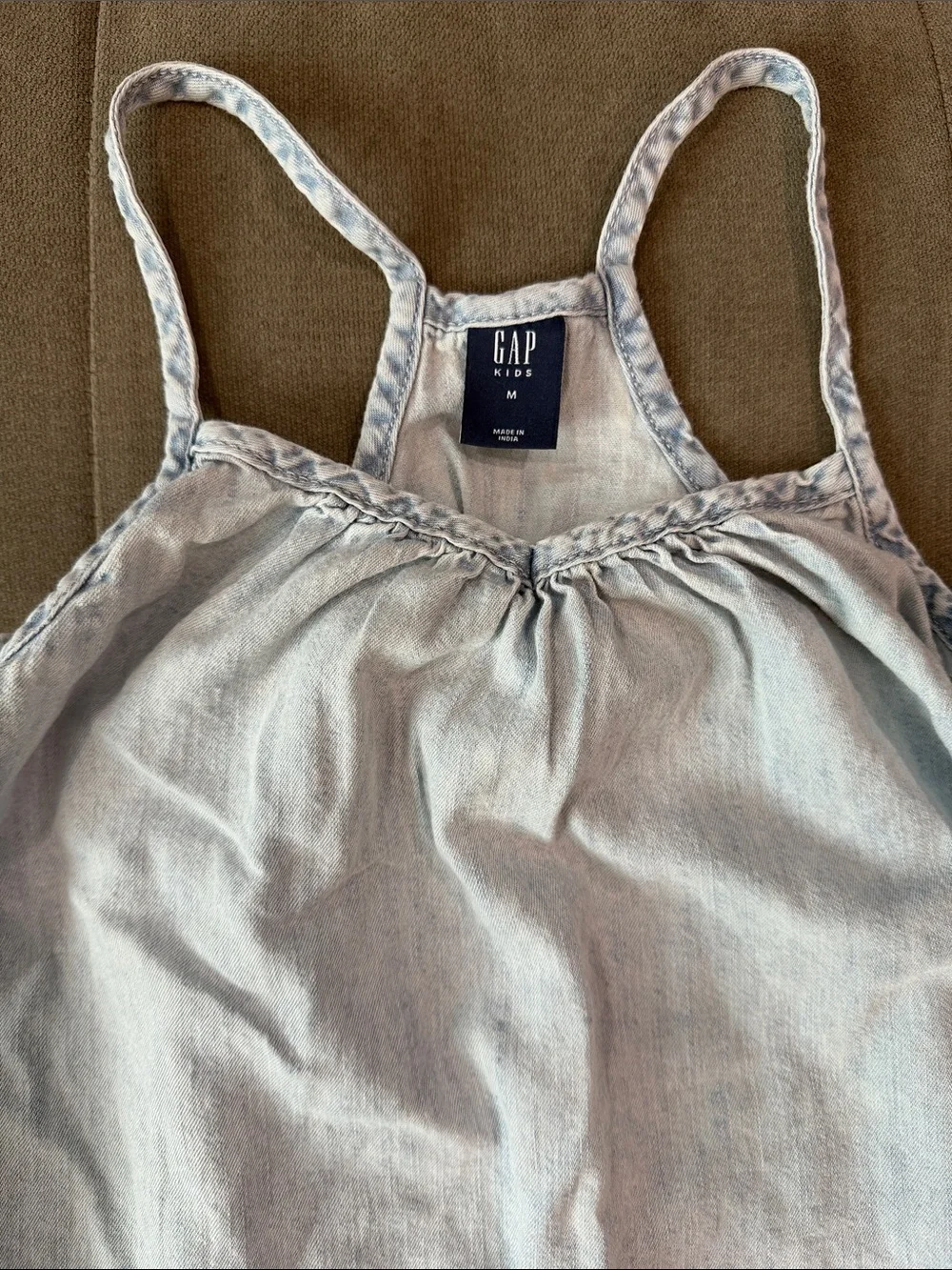 GAP Light Blue Chambray Ruffle Sundress